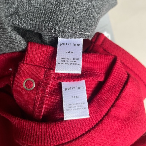 NWT Petit Lem Baby Cotton-Blend Holiday Sweatshirt & Fair Isle Pants Set - Picture 5 of 6